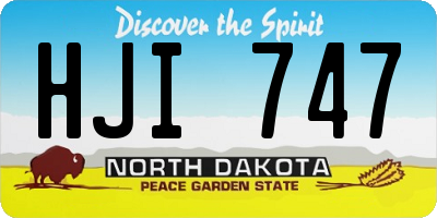 ND license plate HJI747