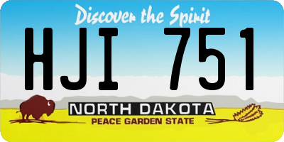 ND license plate HJI751