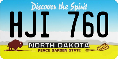 ND license plate HJI760