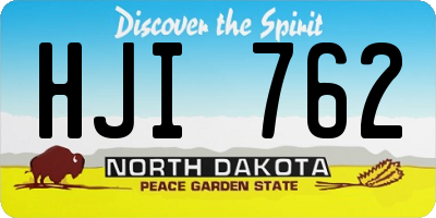 ND license plate HJI762