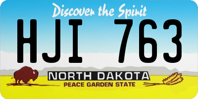 ND license plate HJI763