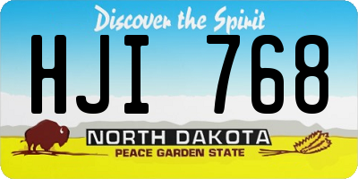 ND license plate HJI768