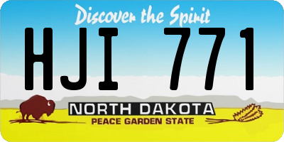 ND license plate HJI771