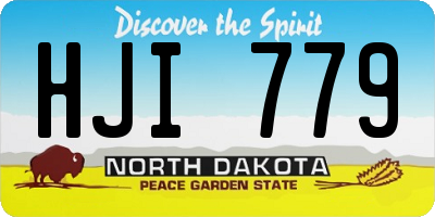 ND license plate HJI779