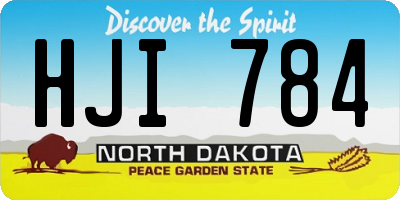 ND license plate HJI784