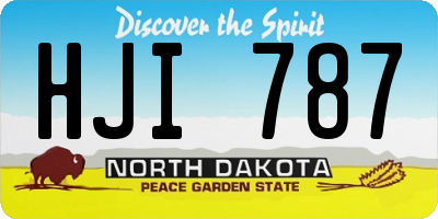 ND license plate HJI787
