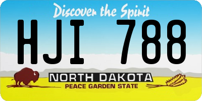 ND license plate HJI788