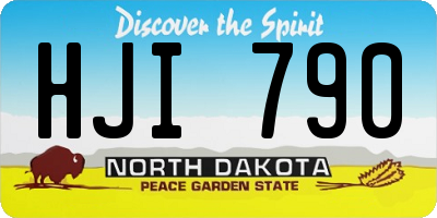 ND license plate HJI790