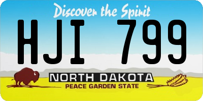 ND license plate HJI799