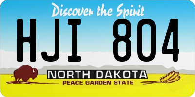 ND license plate HJI804
