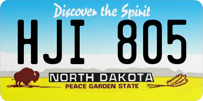 ND license plate HJI805