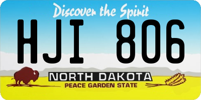 ND license plate HJI806