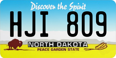 ND license plate HJI809