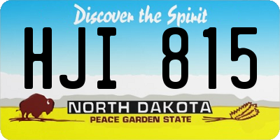 ND license plate HJI815