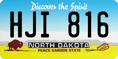 ND license plate HJI816