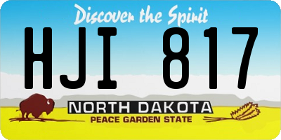 ND license plate HJI817