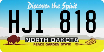 ND license plate HJI818