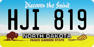 ND license plate HJI819