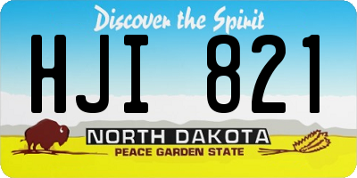 ND license plate HJI821