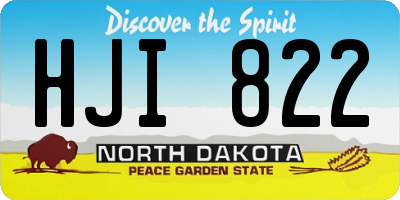 ND license plate HJI822