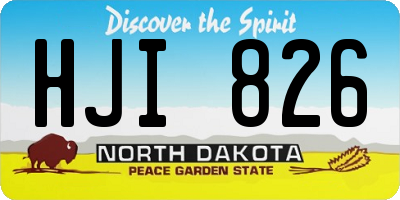 ND license plate HJI826