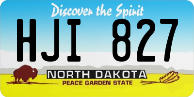 ND license plate HJI827