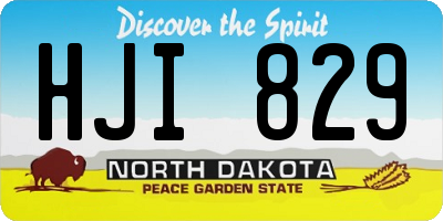 ND license plate HJI829