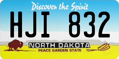 ND license plate HJI832