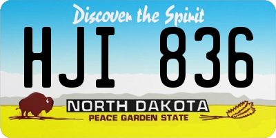 ND license plate HJI836