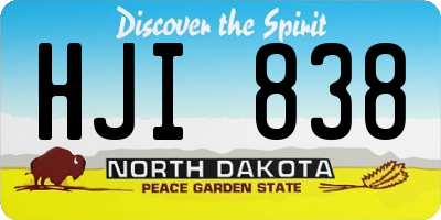 ND license plate HJI838