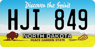 ND license plate HJI849