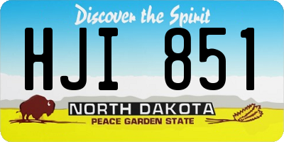 ND license plate HJI851