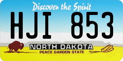 ND license plate HJI853