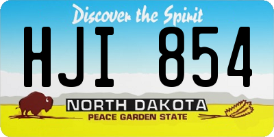 ND license plate HJI854