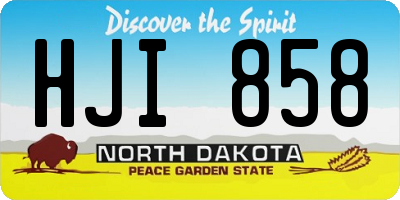 ND license plate HJI858