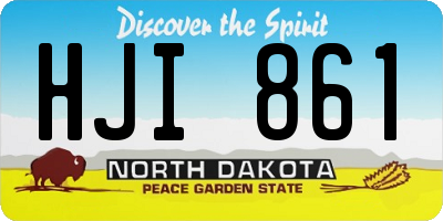 ND license plate HJI861