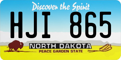 ND license plate HJI865