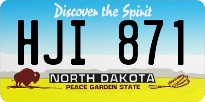 ND license plate HJI871