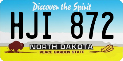 ND license plate HJI872