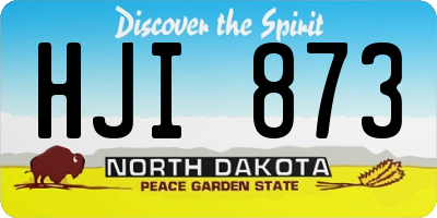 ND license plate HJI873