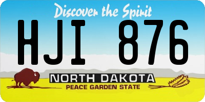 ND license plate HJI876