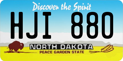 ND license plate HJI880