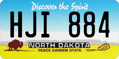 ND license plate HJI884