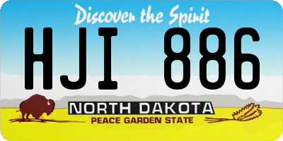 ND license plate HJI886