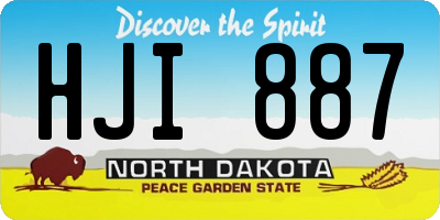 ND license plate HJI887