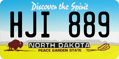 ND license plate HJI889