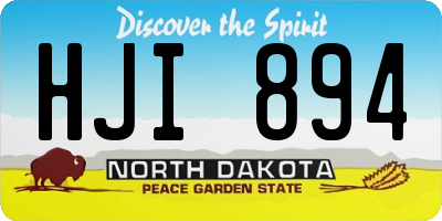 ND license plate HJI894