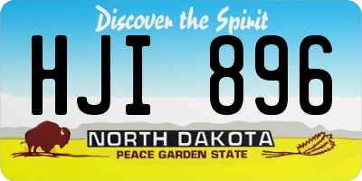 ND license plate HJI896