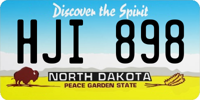 ND license plate HJI898