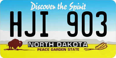 ND license plate HJI903